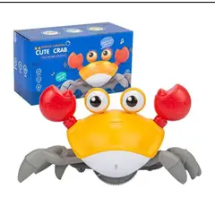 GENERICO - Cangrejo Eléctrico Interactivo con Sensor Luces Música y Movimiento Inteligente
