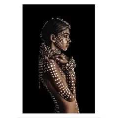 GENERICO - Cuadro en vidrio templado - Chica tattoo 150 x 100cm