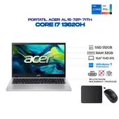 ACER - PORTÁTIL CORE i7-13620H + FUNDA Y MOUSE - 32GB RAM - SSD 512GB - 156” FHD IPS