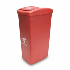 COLPLAST - Papelera Vaiven de Tapa Plana de 55 Litros Color Rojo