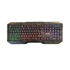 WEIBO - Teclado Gamer Trueno Multicolor Usb Iluminado