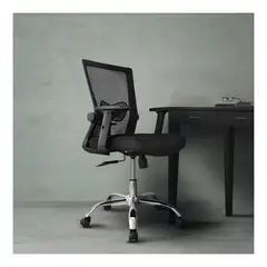 ERGONOMUS - Silla de Oficina para Escritorio Delphi 1 Basculante Premium ergonómica negra