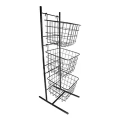 GENERICO - Cesta Canasta Organizadora Metálica Ancora 1220036 Color Negro