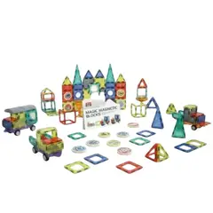 KIDSHOP - Bloques Magnéticos Juguete Imantado Ruedas 71 Piezas J-9157