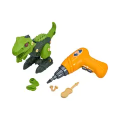 MONKEY BRANDS - Dinosaurio Armable con Herramienta Eléctrica Dinosaurs