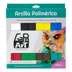 GAPOART - Arcilla Polimérica 500 g – Mix de Colores (Set de 8 Tonos)