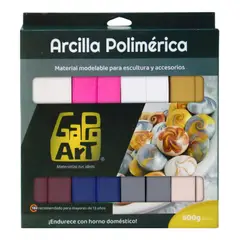 GAPOART - Arcilla Polimérica 500 g – Mix de Colores (Set de 8 Tonos)