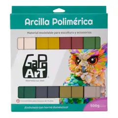 GAPOART - Arcilla Polimérica 500 g – Mix de Colores (Set de 8 Tonos)