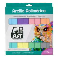 GAPOART - Arcilla Polimérica 500 g – Mix de Colores (Set de 8 Tonos)