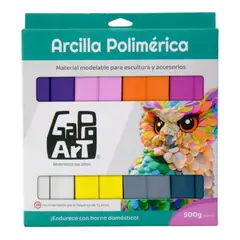 GAPOART - Arcilla Polimérica 500 g – Mix de Colores (Set de 8 Tonos)