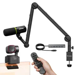 OBSBOT - Combo Tiny 2 Lite Webcam 4K + Control Remoto + Hub 3-en-1 + Mic Shure MV6 + Brazo Ulanzi LS25