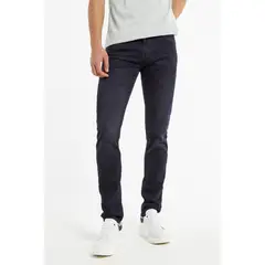 KOAJ - Jean slim azul intenso con 5 bolsillos, tiro bajo Hombre