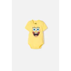 NICKELODEON - Body de Bob Esponja amarillo para bebé niño