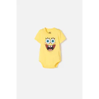 NICKELODEON - Body de Bob Esponja amarillo para bebé niño