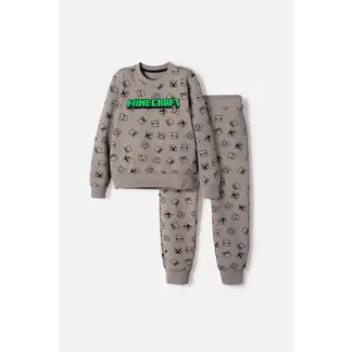 MINECRAFT - Conjunto de con pantalón gris para niño