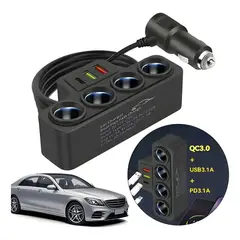 GENERICO - Cargador Puertos Usb-c Cigarrera Carro Adaptador Encendedor