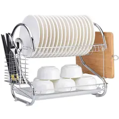 ONE PIXEL - Escurridor De Platos Moderno 2 Niveles Soporte Para Cubiertos