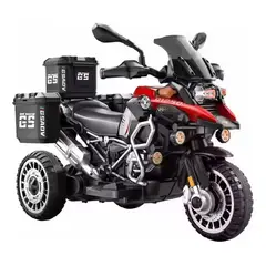 ROADMASTER - Moto Eléctrica Infantil Adventure 6V Triciclo Montable con Baúl, Luces LED y Bluetooth (2 a 5 años)