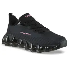 CROYDON - Tenis Running Sillux Negro-Negro para Niña