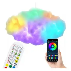 CHINA GLAZE - Lámpara LED 3D De Nube Colgante Con Luces RGB Y Control Bluetooth