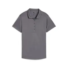 PUMA - Camisas Tipo Polo Original Pure 2.0 Ss Gris Para Mujer