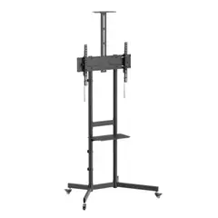GENERICO - Soporte Móvil con Ruedas para TV de 37'' a 70'' TechGo SPR-6404 hasta 70Kg + 2 Repisas