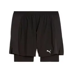 PUMA - Pantaloneta Deportiva M Run Velocity 2 In1 Negro Hombre