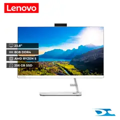 LENOVO - AIO 3-24ALC6 RYZEN 5 7430U /RAM 8GB / 256 GB SSD /23,8" / FREE / BLANCO