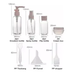 MILOPTS - Kit Frascos Rellenables Viajeros Anti-fugas Estuche Portátil Aseo