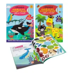 GENERICO - LIBRO ACTIVIDADES Y STICKERS - ANIMALES DIVERTIDOS SURT