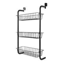 ERGONOMUS - Repisa Colgante Áncora 1220030 Organizador 3 Estantes Negro
