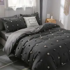 MY HOME STORE - Duvet Harmony PomDeco - Negro + Plumon