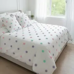 MY HOME STORE - Duvet Harmony PomColors - Blanco + Plumon