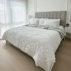 MY HOME STORE - Duvet Harmony Leaf Blanco