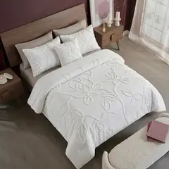 MY HOME STORE - Duvet Harmony Leaf Blanco + Plumón