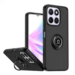 GENERICO - Funda Estuche Mate Con Anillo Compatible Con Honor 400 Smart Negro