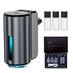 GENERICO - Difusor Ambientador Carro Inteligente 3 Esencias + 3 Filtros Gris Auto Nuevo