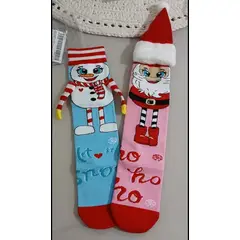 ARTHOMETEXTIL - Figura Navideña Papá Noel muñeco de nieve medias