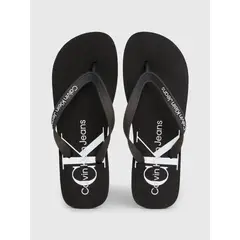 CALVIN KLEIN - Sandalias negro de playa con monologo