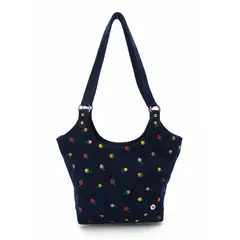 MACOLY - Bolso de hombro M380 jean bordado