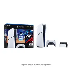 SONY - Consola PS5 Digital 1tb + GT7 + Astro Bot Blanco
