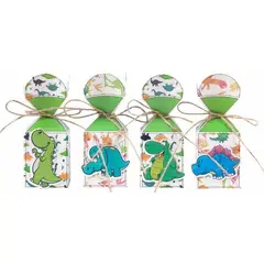GENERICO - 8 Cajas Recordatorios Fiesta Niños Dinosaurio Dulces Galleta