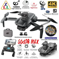 GENERICO - Drone zll sg108 max gps camara 4k 12km sensores optico giroscopio motores sin escobillas dron evita obstaculos led