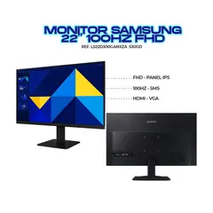SAMSUNG - MONITOR 22 - 100HZ PANEL IPS FULL HD