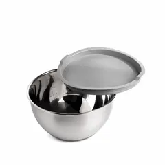 AMBIENTE GOURMET - Bowl acero inoxidable tapa y base silicona 125x22cm