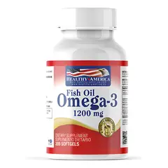 HEALTHY AMERICA - Omega Fish Oil 1200 Mg 200 Softgels