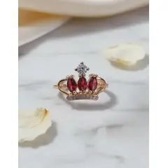 VERAMOREST - Anillo Corona Rubí Royale-