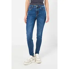KOAJ - Jean tiro alto push up azul oscuro con realce posterior Mujer