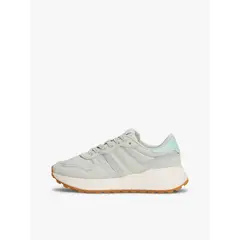 TOMMY HILFIGER - Tenis gris de ante con suela con tacos