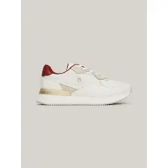 TOMMY HILFIGER - Tenis multicolor de cuero con plataforma y monograma